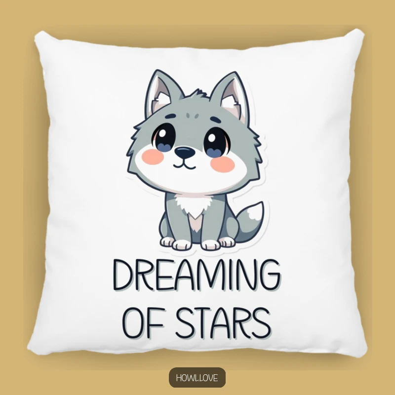 Funny Curious Wolf Pillow for Cozy Comfort, a Hilarious Decor Gift.