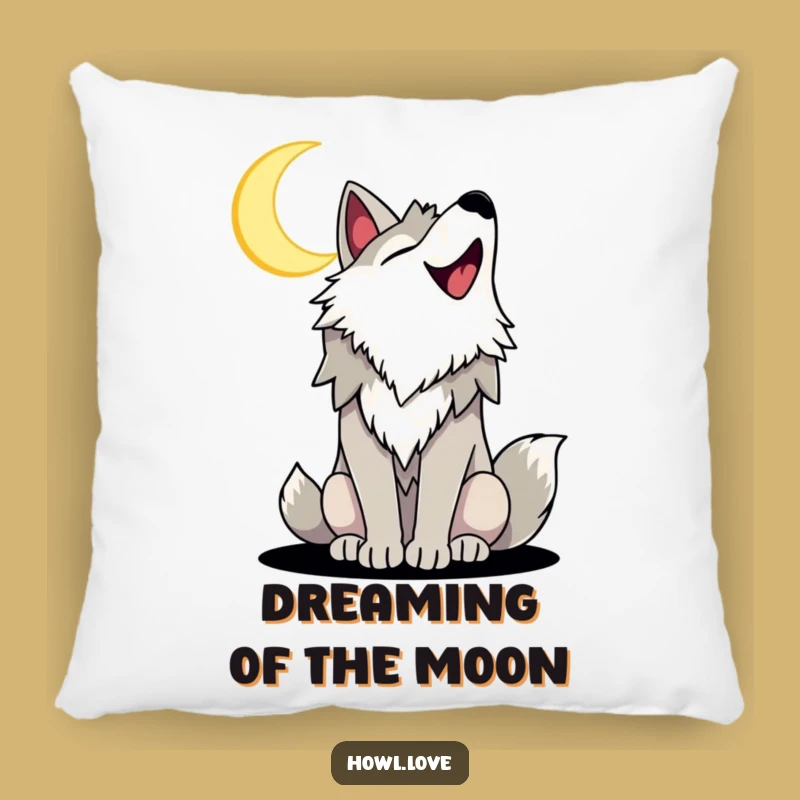 Funny Howling Wolf Pillow for Cozy Comfort, a Hilarious Decor Gift.