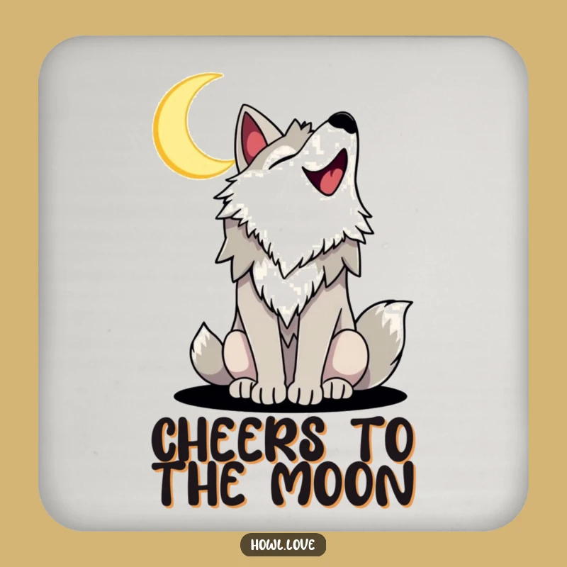 Funny Howling Wolf Coasters for Tables, a Hilarious Home Gift.