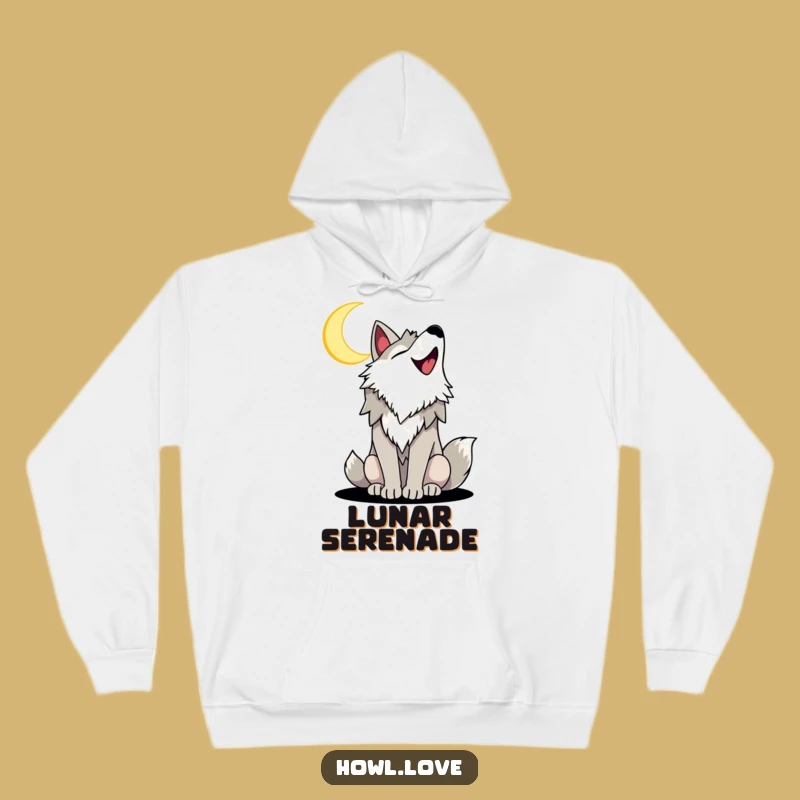 Funny Cozy Howling Wolf Hoodie, a Hilarious Warm Gift for Dreamers.