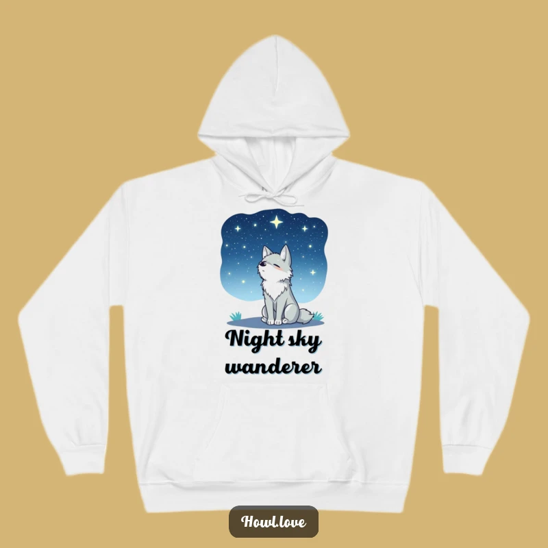 Funny Peaceful Wolf Starry Sky Hoodie - Cozy & Dreamy Outerwear
