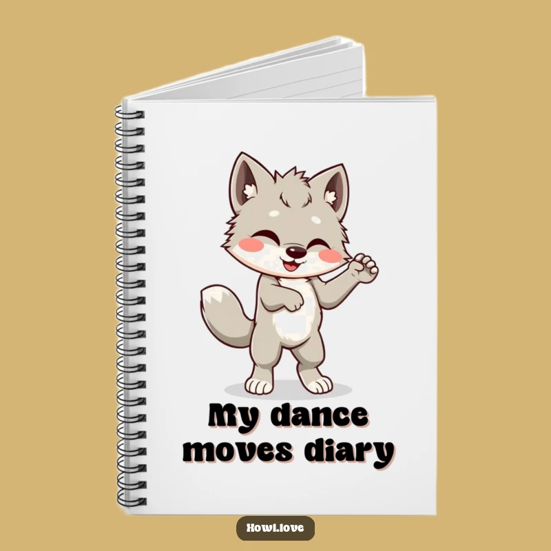 Funny Dancing Wolf Cub Notebook: Dance Through Your Notes