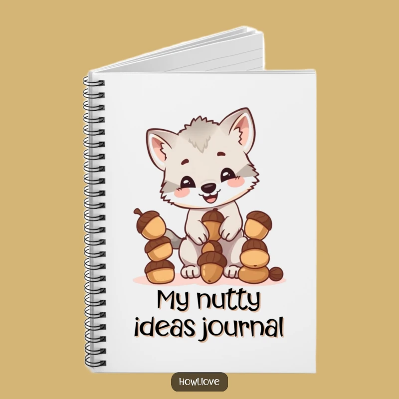 Funny Wolf Cub Acorn Journal: Jot Down Your Funny Thoughts