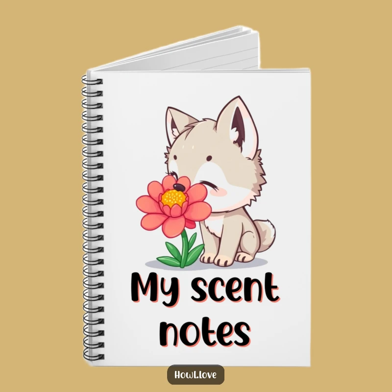 Funny Wolf Cub Flower Notebook: Journal Nature's Wonders, a Hilarious Stationery Gift
