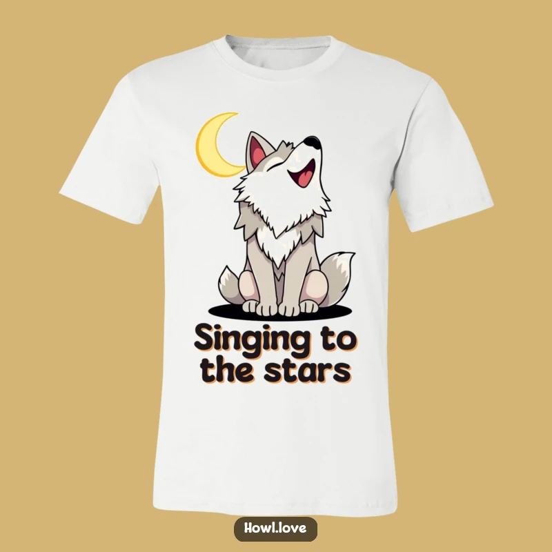 Funny Howling Wolf T-Shirt, a Hilarious Gift for Night Owls.